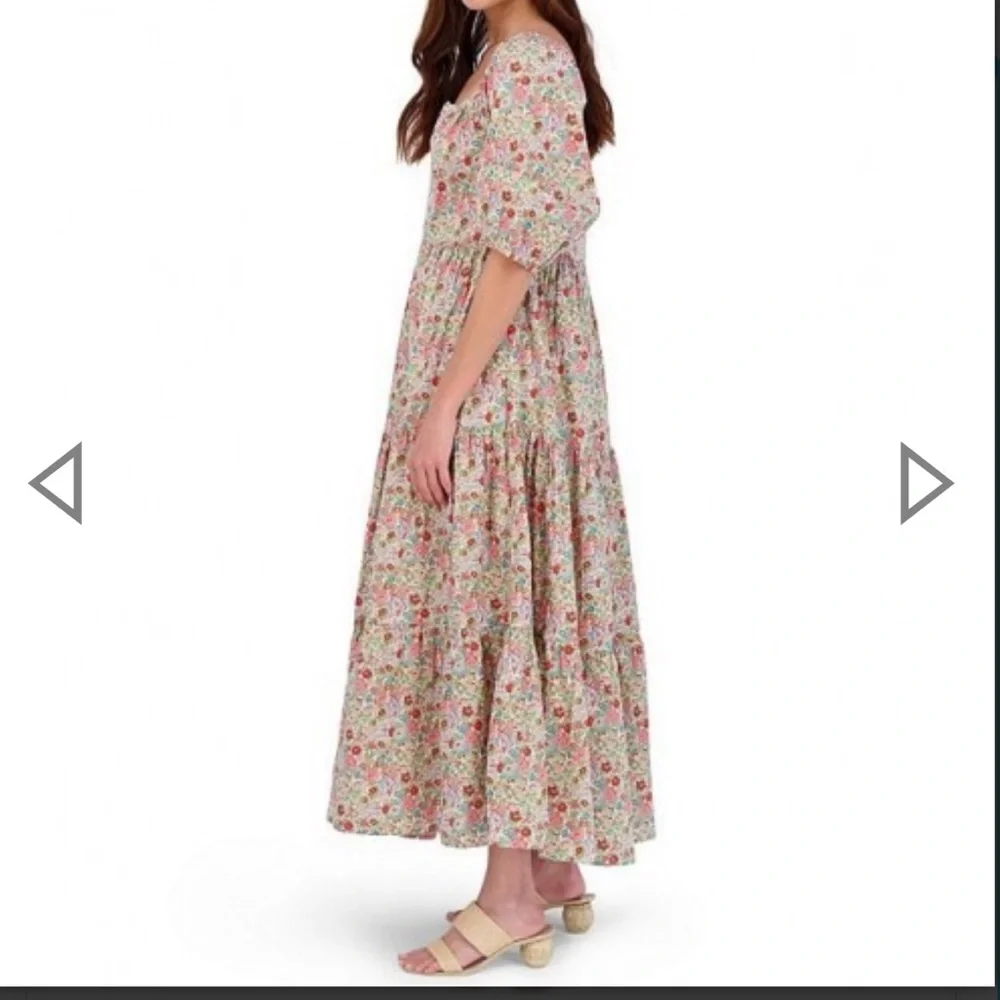 NWT Roller Rabbit Elysian Day Zara Puff Sleeve Poplin Dress - Picture 5 of 14